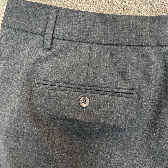 Gap Women's Perfect Trouser Pants Size 14 L Gray Stretch Mid Rise 35" Inseam EUC - Picture 8 of 15